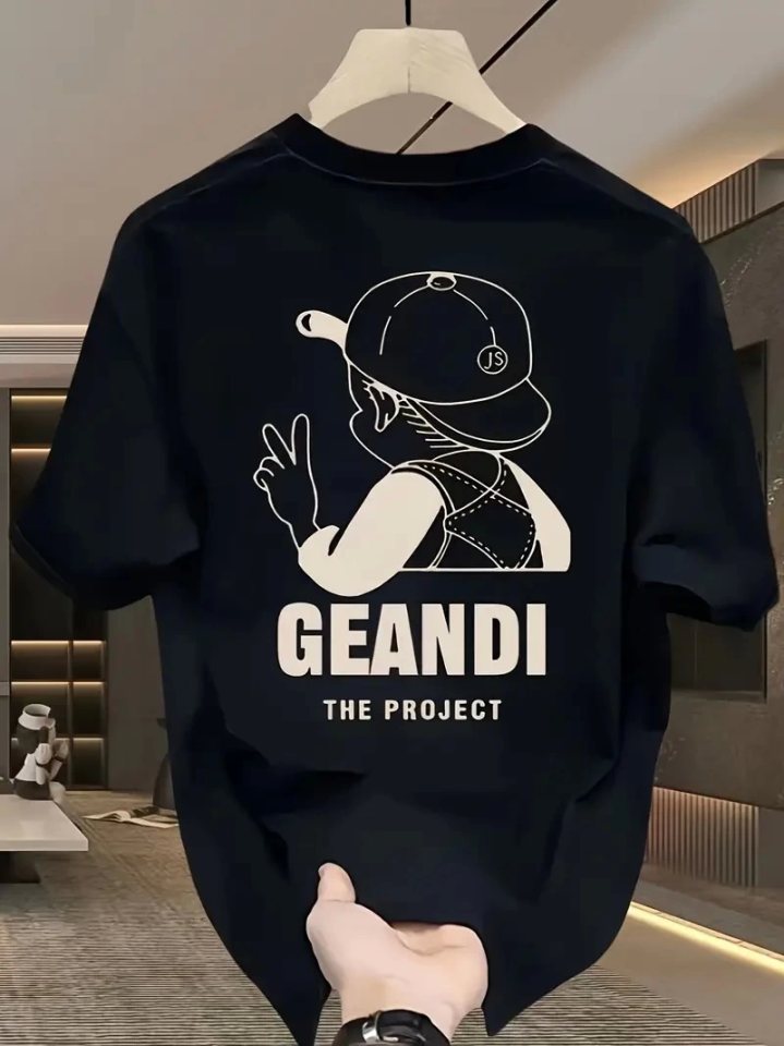 Girince 159030 GANDHI The Project Printed Black T-Shirt
