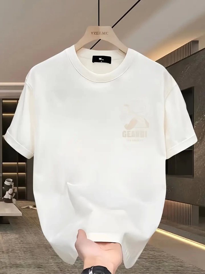 Girince 159029 GANDHI The Project Printed White Relaxed-Fit T-Shirt
