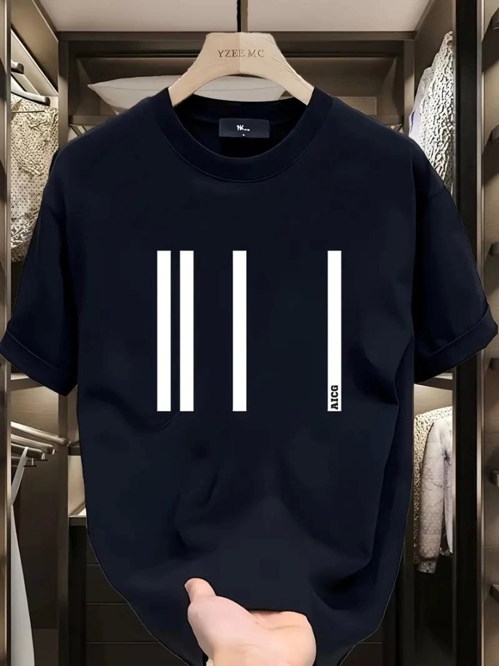 Girince 159025 Black Oversized Graphic T-Shirt