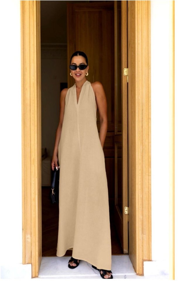 Girince V-Neck Parachute Dress 158146