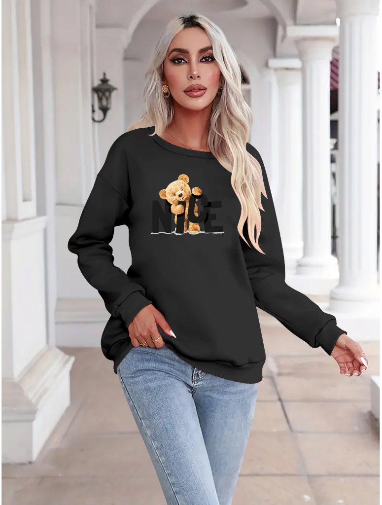 Girince 139748 Women’s Long-Sleeve Crew-Neck Blouse