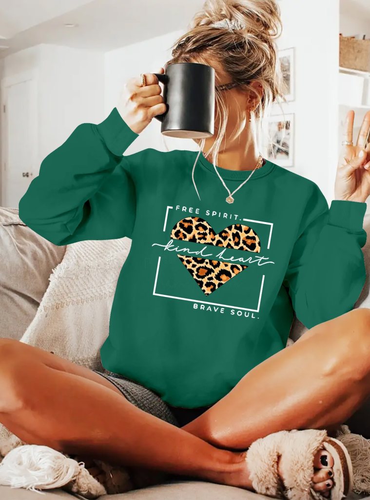Girince 136522 Long-Sleeve Printed Crew-Neck Sweatshirt