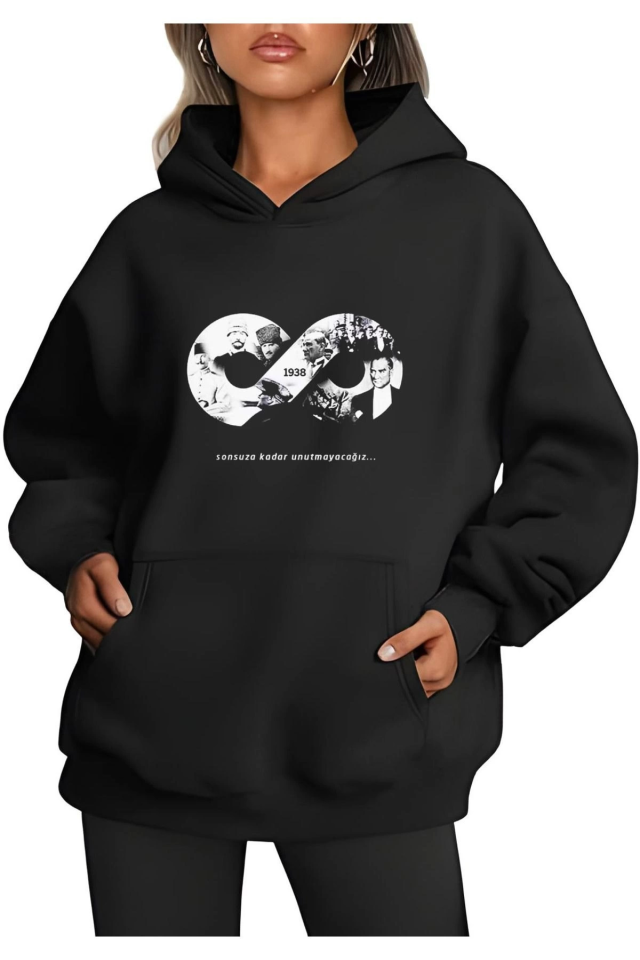 Girince 135368 Black Hooded 10 November Sweatshirt