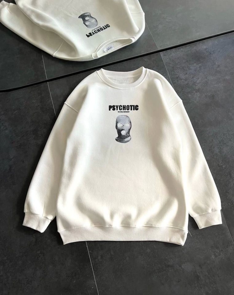 Girince 131880 White Printed Sweatshirt