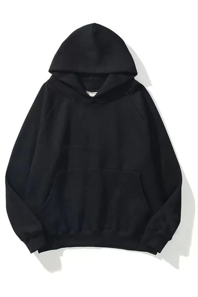 Girince 126679 Black Unisex Hooded Sweatshirt