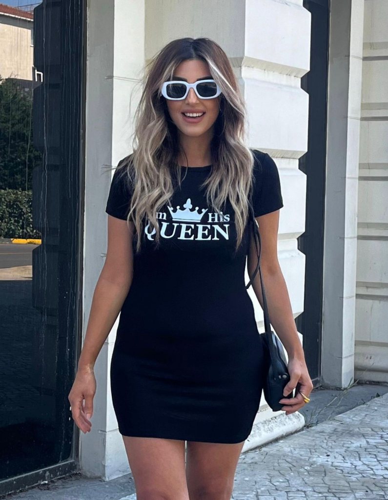 Girince 123226 — женское мини-платье с принтом Queen