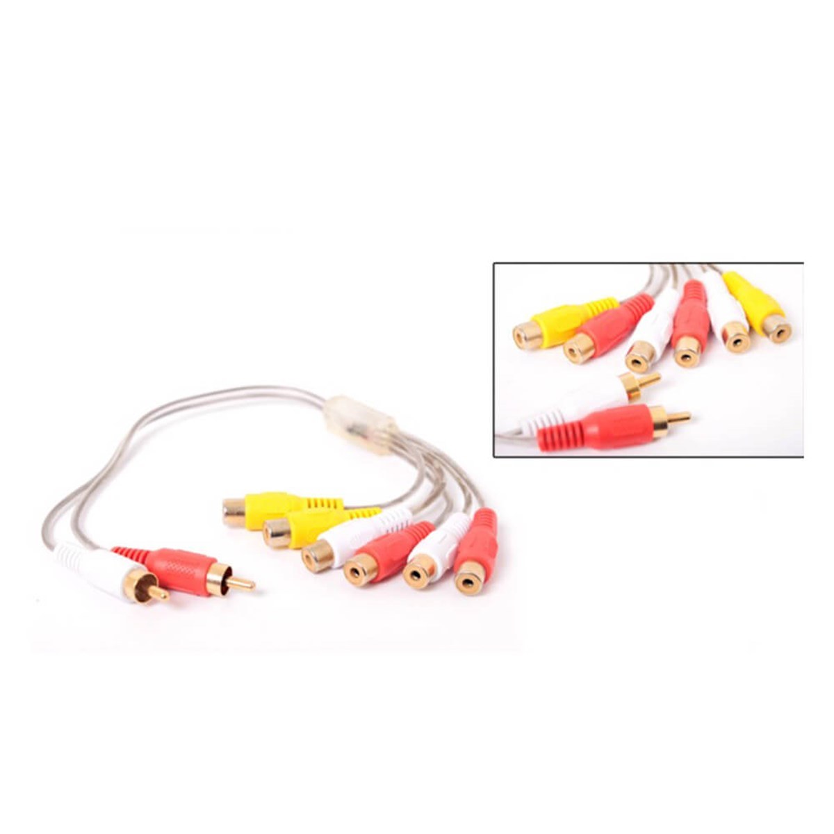 S-Link SL-RC26 60cm RCA Cable, 2 Male to 6 Female
