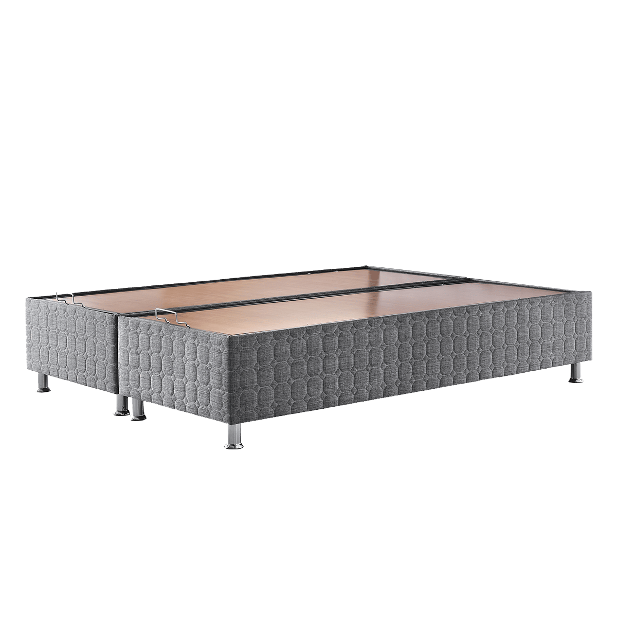 Butaş 105x200 Browni Gri Sandıklı Kumaş Baza