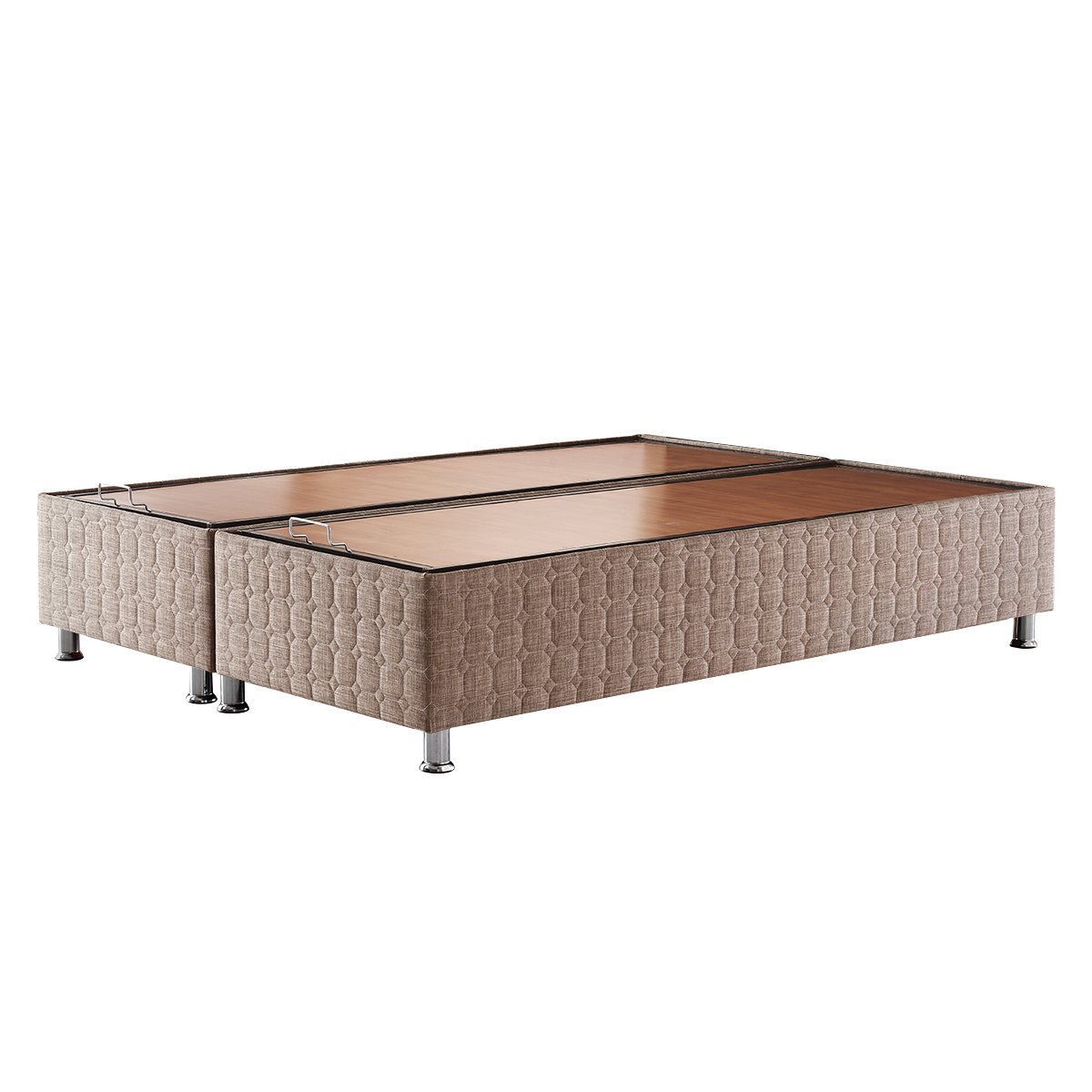 Butaş 160x200 Browni Cappucino Sandıklı Kumaş Baza