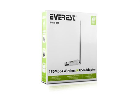 Everest EWN-311 150Mbps USB Kablosuz Adaptör.