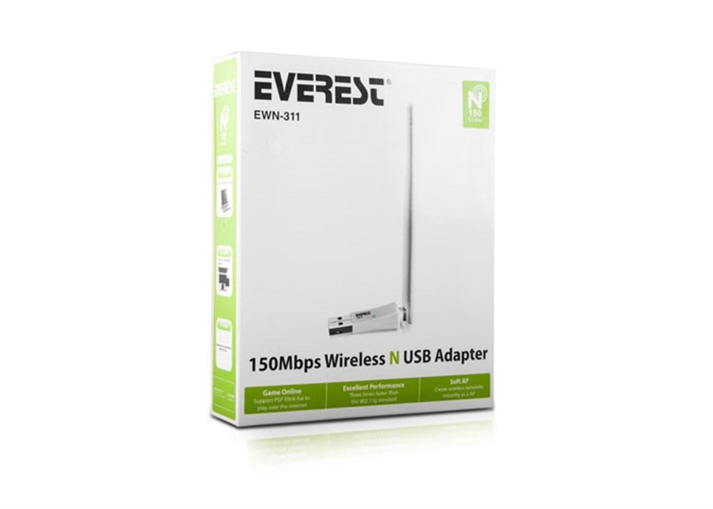 Everest EWN-311 150Mbps USB Kablosuz Adaptör.