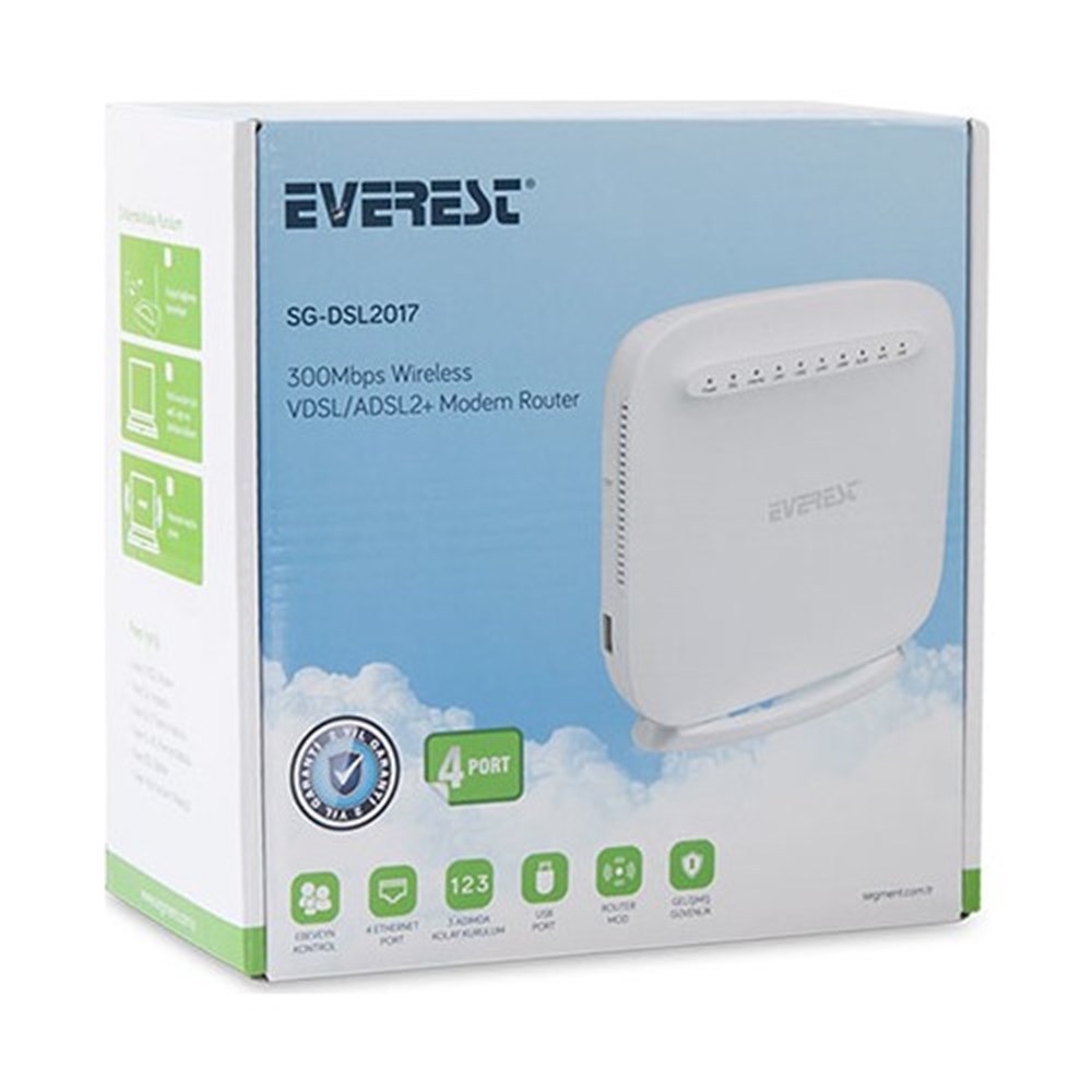 Everest SG-DSL2017 — модем-роутер 300Mbps с внутренними антеннами