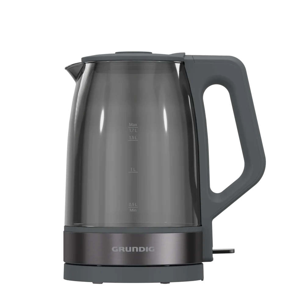 WK 6440 Grundig Füme Camlı Dark Inox Kettle & Su Isıtıcı