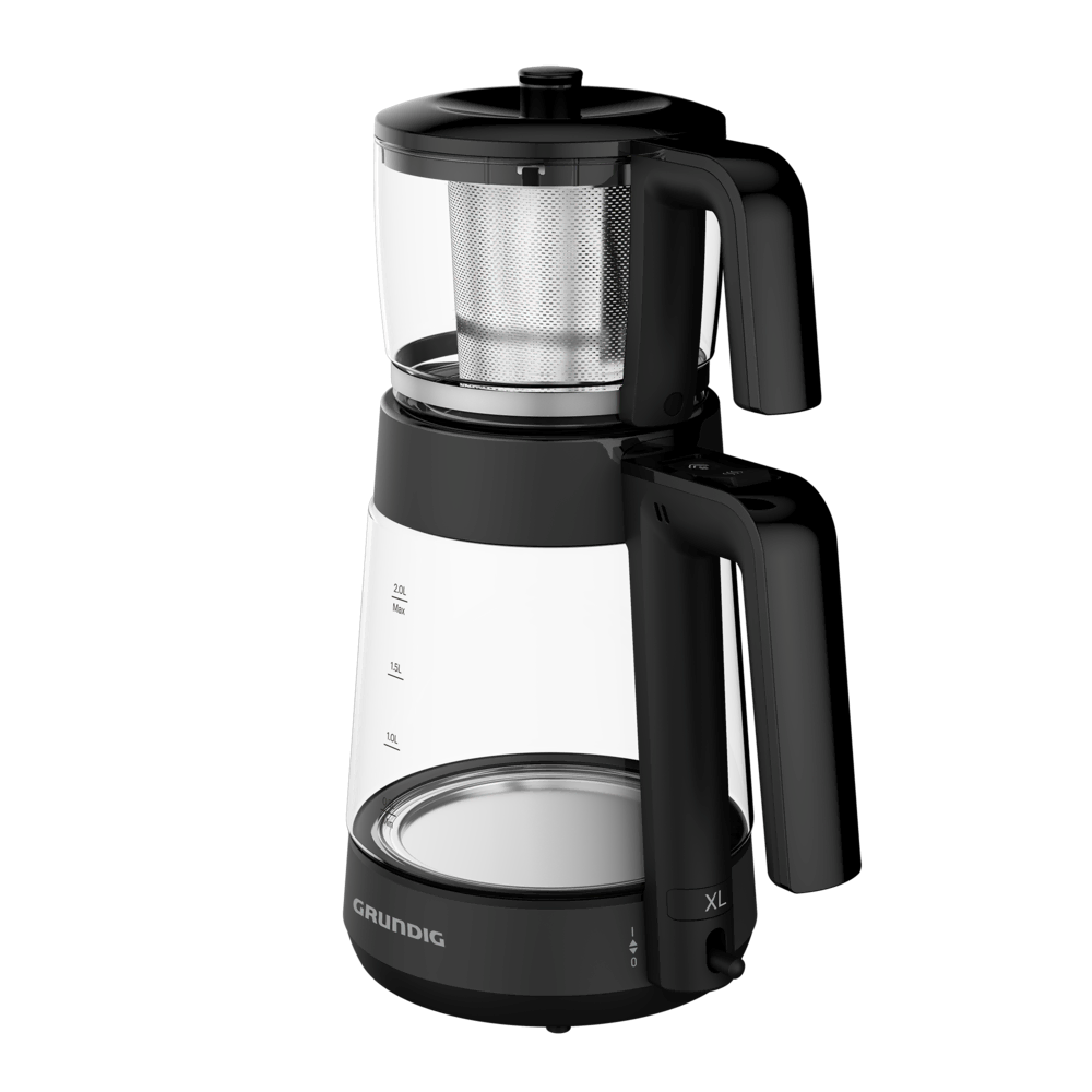 TM 4587 G Grundig XXL Cam Demlikli Siyah Antrasit Çay Makinesi