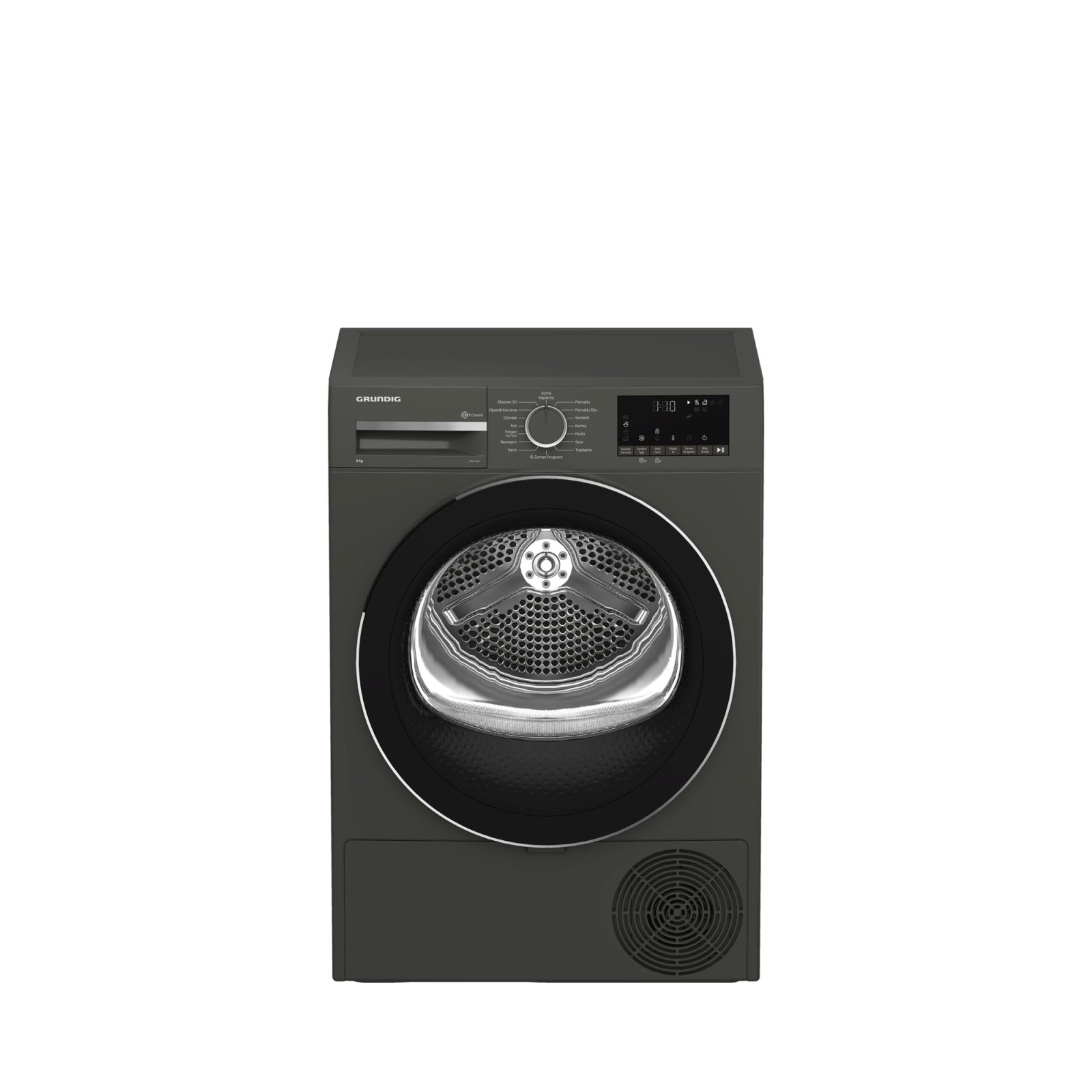 GPDH 9645 Grundig 9 Kg Isı Pompalı Manhattan Gray Kurutma Makinesi