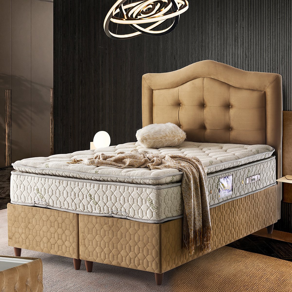 Butaş Platin 140x190 İki Kişilik Torba Yay Tek Pedli Şilte